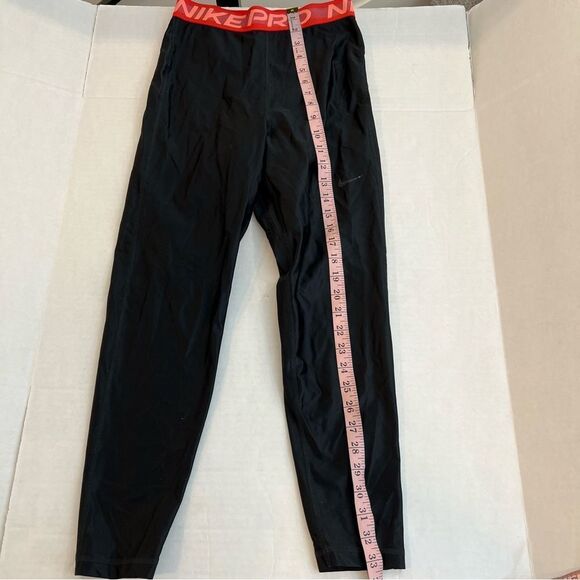 Nike Pro High Rise 7/8 Leggings Women's Black Red DA0570-010 Gym | Size S - Picture 12 of 13
